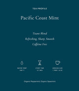 Art of Tea | Pacific Coast Mint (Naturally Caffeine Free) | 12 Pyramid Peppermint Tea Bags Sachet