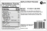 Yupik Maple Syrup Pecans, 1.1 lb, Maple Glazed Nut, Roasted Candied Pecans, Authentic Maple Syrup, Gourmet Nut Snacks