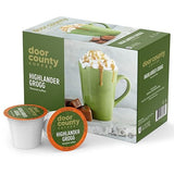 Door County Coffee Highlander Grogg Flavored Ground - 10 Count Single Serve Cups - Medium Roast - 100% Specialty Arabica - Flavored Gourmet - Caramel