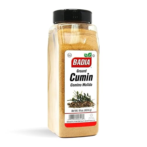 Badia Ground Cumin, 16 oz - Comino Powder for Authentic Aromatic Flavor in Cooking, Baking & Seasoning