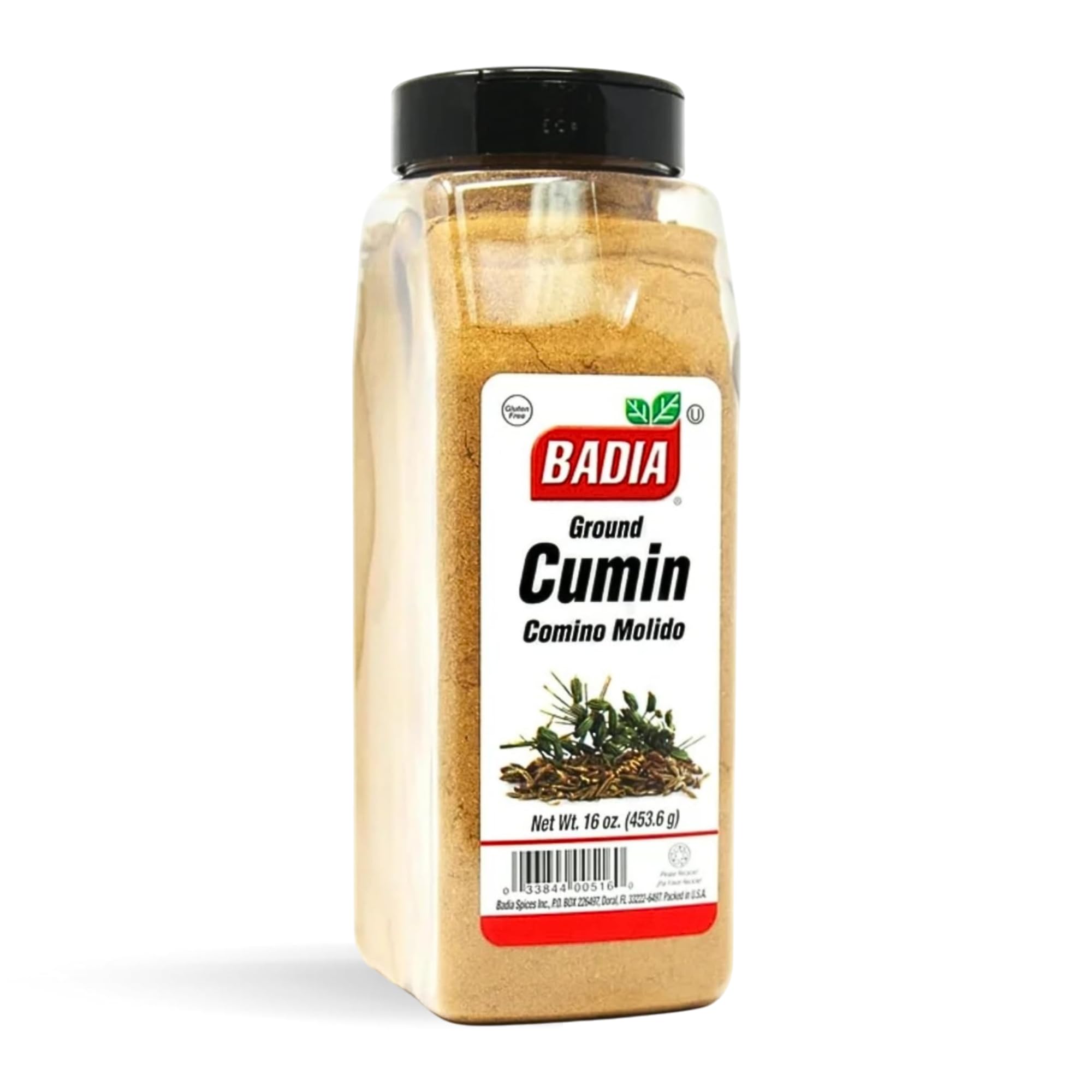 Badia Ground Cumin, 16 oz - Comino Powder for Authentic Aromatic Flavor in Cooking, Baking & Seasoning