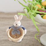 JISADER Miniature Easter Basket Candy Gift Basket Party Favors Portable Animal Basket Candy Eggs Baskets for Home Decoration, S
