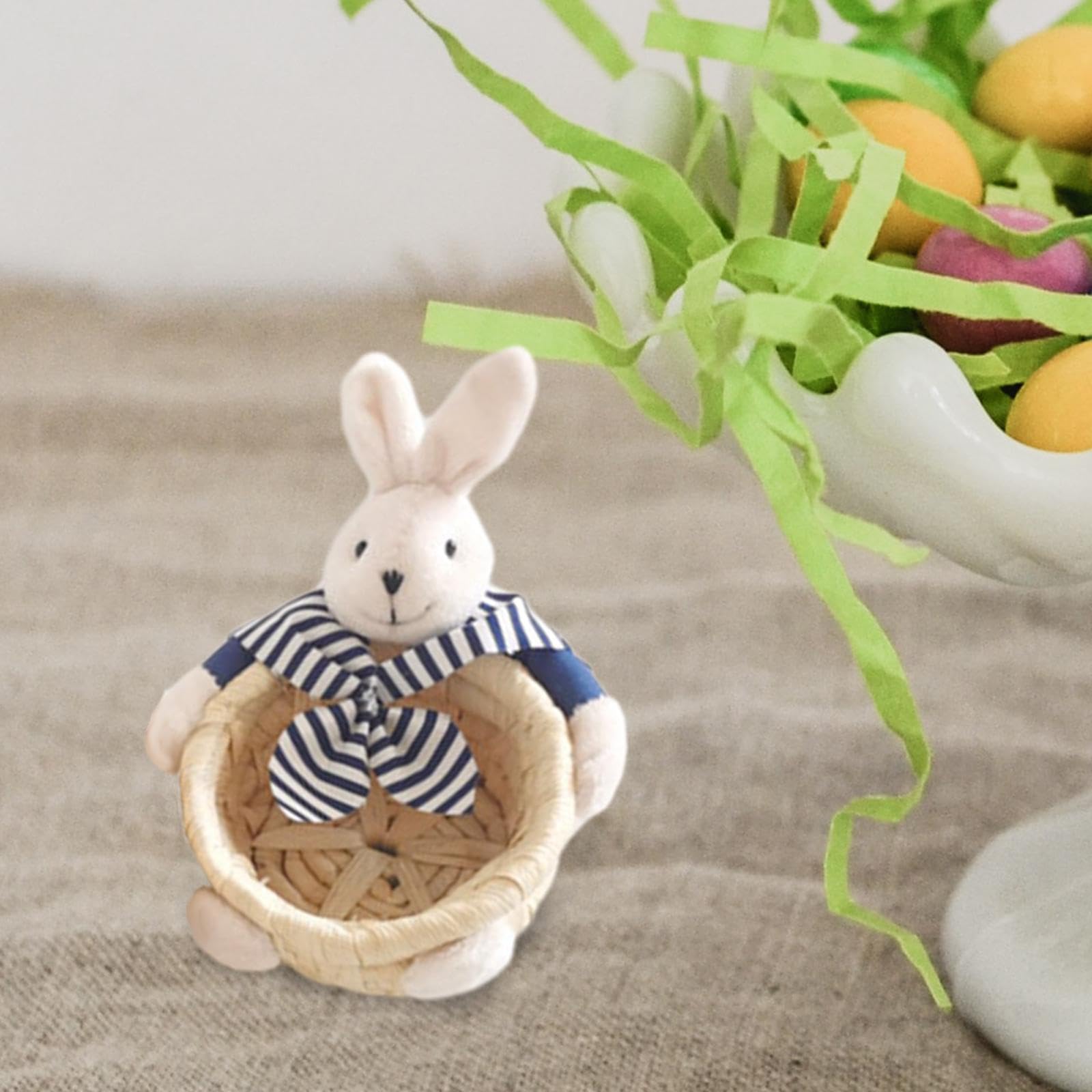 JISADER Miniature Easter Basket Candy Gift Basket Party Favors Portable Animal Basket Candy Eggs Baskets for Home Decoration, S