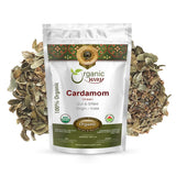 Organic Way Green Cardamom Cut & Sifted, Hari Elaichi (Elettaria cardamomum) - Adds Flavour | Organic & Kosher Certified | Non GMO & Gluten Free |