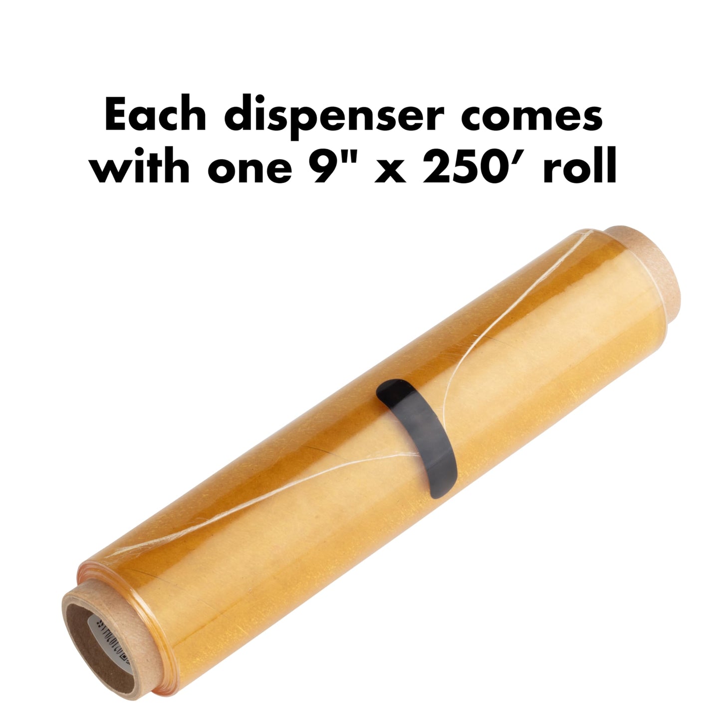 ChicWrap® Subway Tile Refillable 9” Plastic Wrap Dispenser - Includes One 9" x 250' Roll of Professional Grade Plastic Wrap - and Kosher Certified