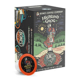 Bones Coffee Company Flavored Coffee Bones Cups Highland Grog Butterscotch Caramel | 12ct Single-Serve Coffee Pods Compatible with Keurig 1.0 & 2.0