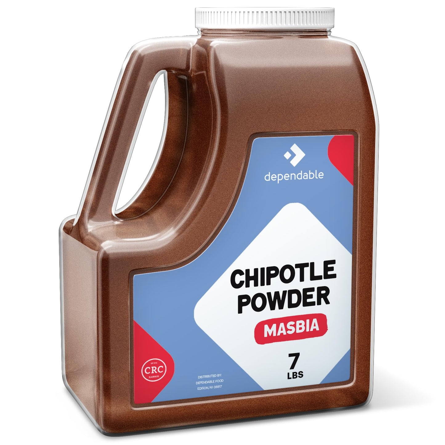 Dependable Foods Chipotle Powder Spice - 7 Lb. Bulk Jar - Smoky Seasoning Sensation - 100% Natural, Non-GMO, Salt-Free | Kosher, Allergen-Free
