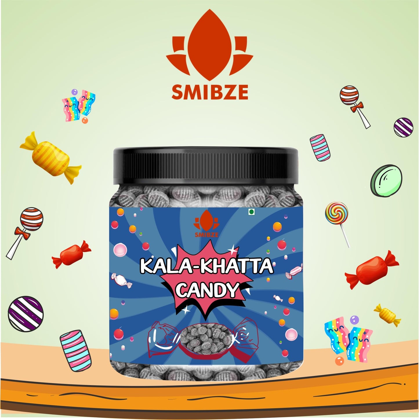 SMIBZE Natural Kala-Khatta Candy 100 GM (Pack of 1) SMIBZE