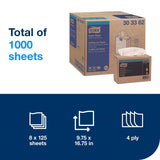 Tork Paper Wiper White Self Dispensing, Pop-Up Box, 8 x 125 Sheets, 303362