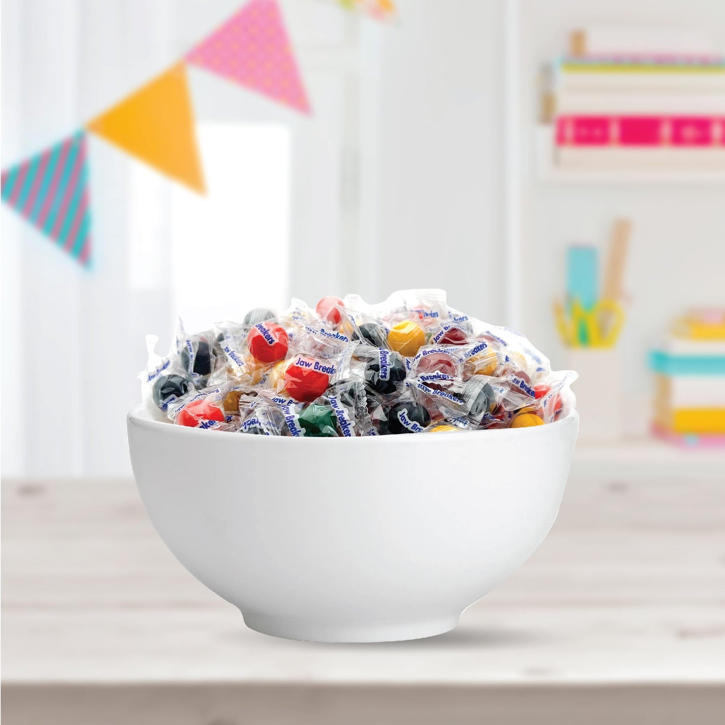 Jaw Breakers - 2 Pound Bulk Pack (About 170 Count) - Assorted Fruit Hard Candy - Individually Wrapped Candy - Lemon, Lime, Cherry, Orange, and Grape