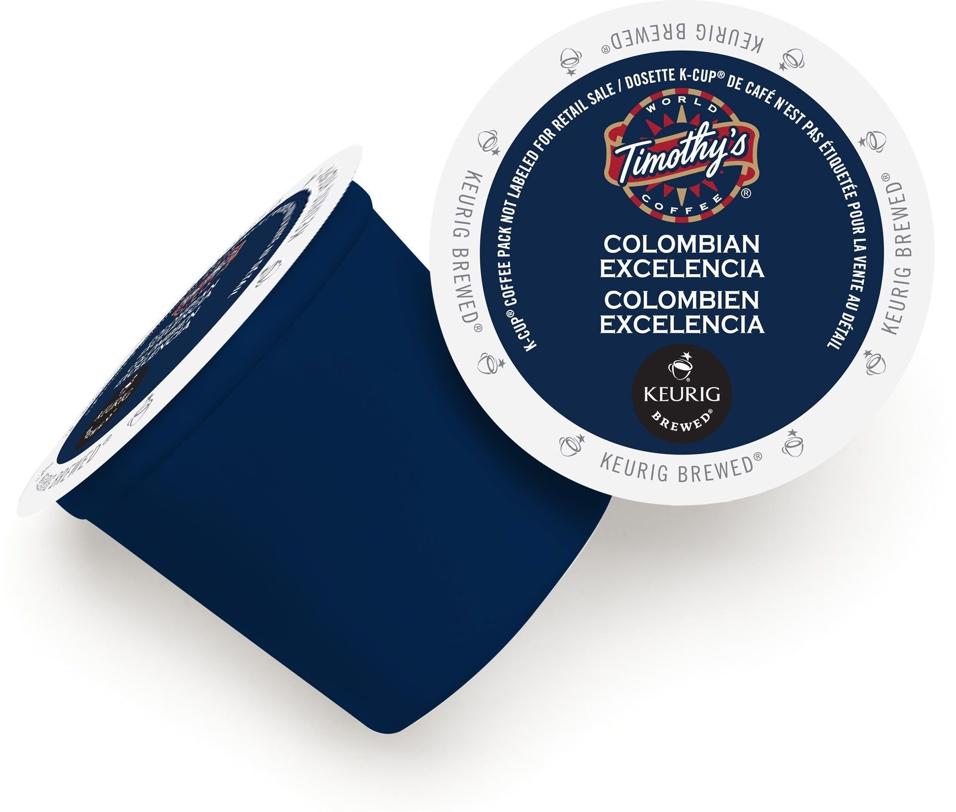 Timothy's World Coffee, Colombia Excelencia, K-Cup Portion Pack for Keurig K-Cup Brewers, 24-Count