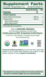 Traditional Medicinals Tea, Organic Hawthorn & Hibiscus, Promotes Heart Health, 16 Tea Bags (1 Pack)