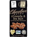 Chocolove, Chocolate Bar Dark Almonds Sea Salt 70%, 3.2 Ounce
