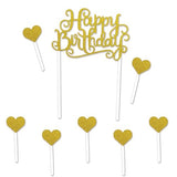 Happy Birthday Gold Cake Topper