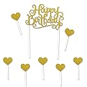 Happy Birthday Gold Cake Topper