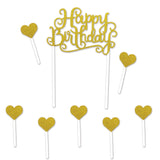 Happy Birthday Gold Cake Topper