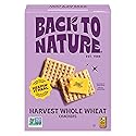 Back to Nature Harvest Whole Wheat Crackers, Non-GMO,Plant-Based Snack Cracker, Made with Whole Grain Wheat & Sea Salt, Snack Happy, 7 oz Box