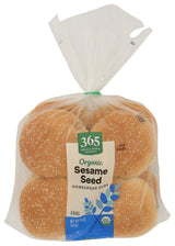 365 by Whole Foods Market Organic Sesame Hamburger Buns, 15 OZ