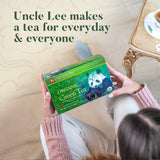 Uncle Lee's Organic Green Tea Bags 2-Pack, 106-Count Super Packs - Bright & Refreshing, Lightly Caffeinated Bulk Tea for Home, Office, Camping