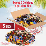 Chocolate Candy Variety Pack, Bulk Chocolate Candy For Parties, 5 LB Assorted Chocolate Candy Variety Pack, Delicious Mixed Chocolate Candy Assortment