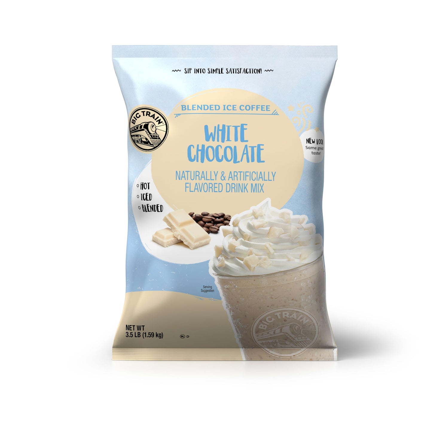 Big Train White Chocolate Latte Blended Ice Coffee Beverage Mix, 3.5 Pound (Pack of 1)