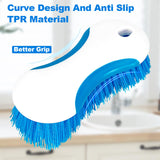 6.3" Multi Purpose Heavy Duty Scrub Brush with Non-Slip TPR, Cleaning Brush with Stiff Bristles for Tile Floors?Walls, Carpet, Tubs?Sink ?Blue