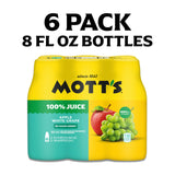 Mott's 100% Apple White Grape Juice, 8 fl oz bottles, 6 pack
