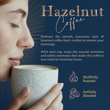 Hazelnut Flavored Whole Bean Coffee - 100% Arabica, Organic, No Artificial Sweeteners, Naturally Flavored, Medium Roast, Single Origin - by Coffea