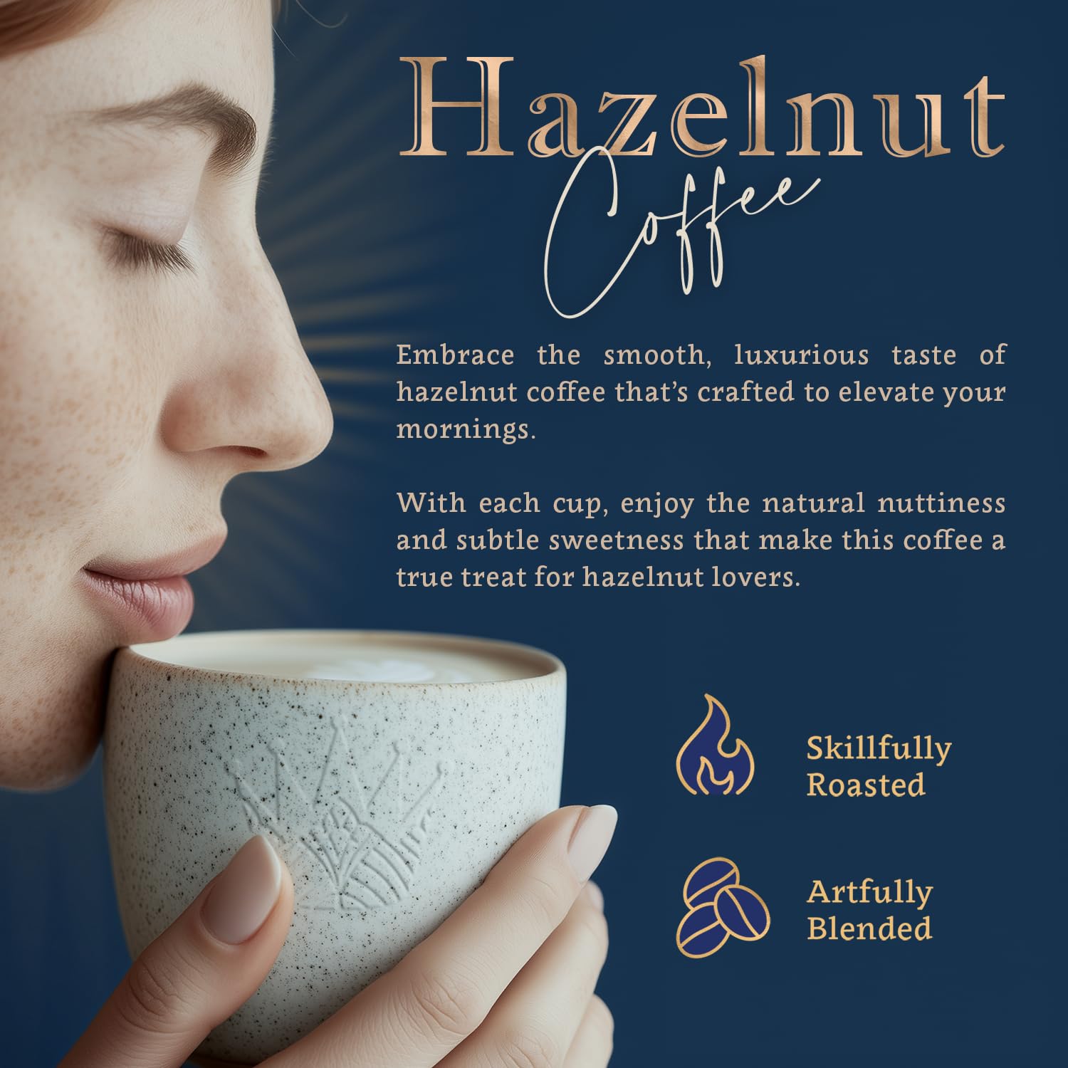 Hazelnut Flavored Whole Bean Coffee - 100% Arabica, Organic, No Artificial Sweeteners, Naturally Flavored, Medium Roast, Single Origin - by Coffea