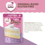 Better Batter Gluten-Free Cake Flour 1LB - Certified GF, Top 9 Allergen-Free, Vegan & Kosher Baking Mix - Premium Blend for Cakes, Quick Breads, Pancakes & Waffles - Smooth Texture, Rich Flavor, Safe for All Diets