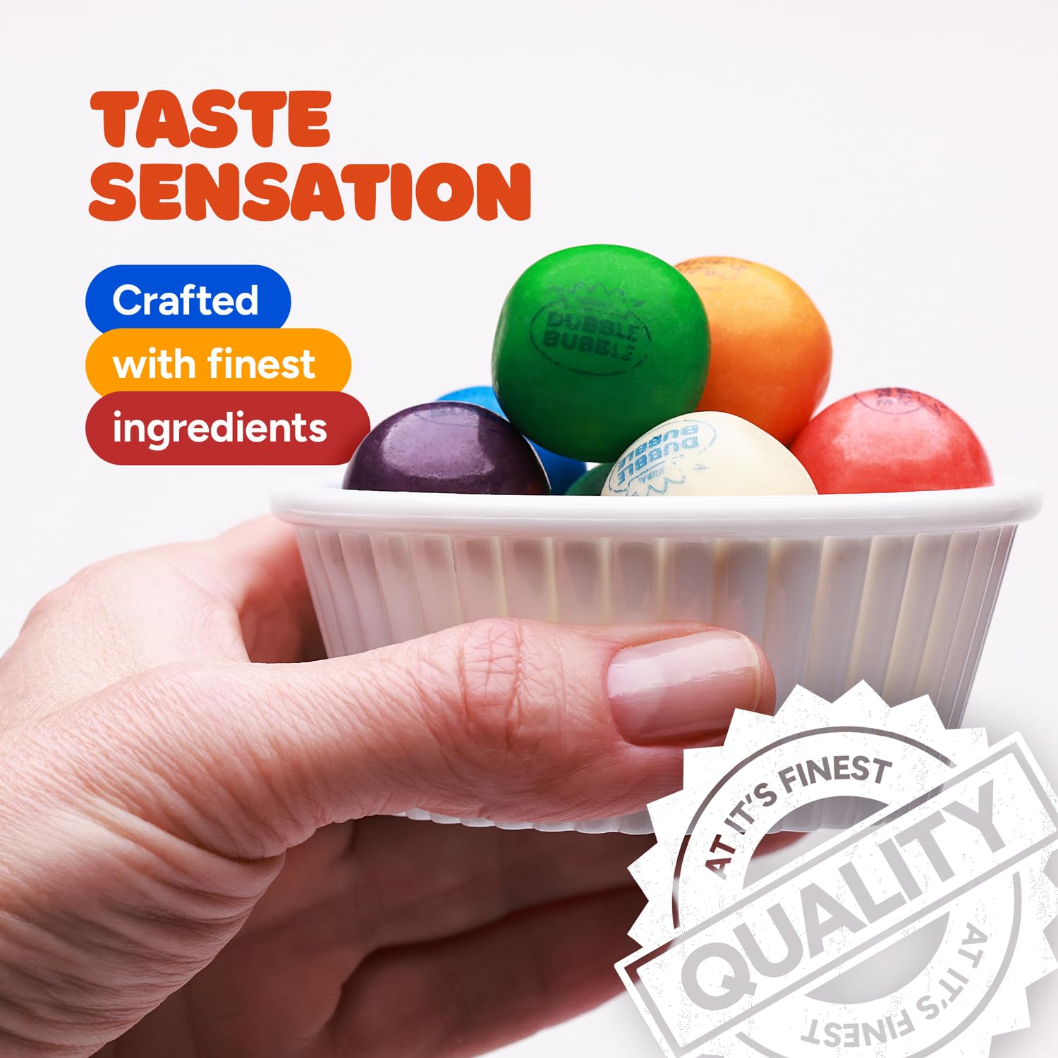 Gumballs for Gumball Machine - 1 Inch Large Gum Balls in Bulk - 1.7 Lb Gumball Machine Refills - 96 Pcs Double Bubble Gumballs - Assorted Chewing Gum