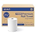 EZbrnd Premium Soft 2ply+ Hardwound Hand Towel Roll, FSC certified, 600 ft x 6 rolls, Universal 8" x 1.5" core, P2H600
