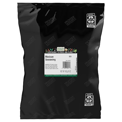 Frontier Co-op Mexican Seasoning Mix, 1-pound Bulk Bag, Salt-free, Rich, Flavorful Heat to Spice up any Dish, Kosher, Non ETO