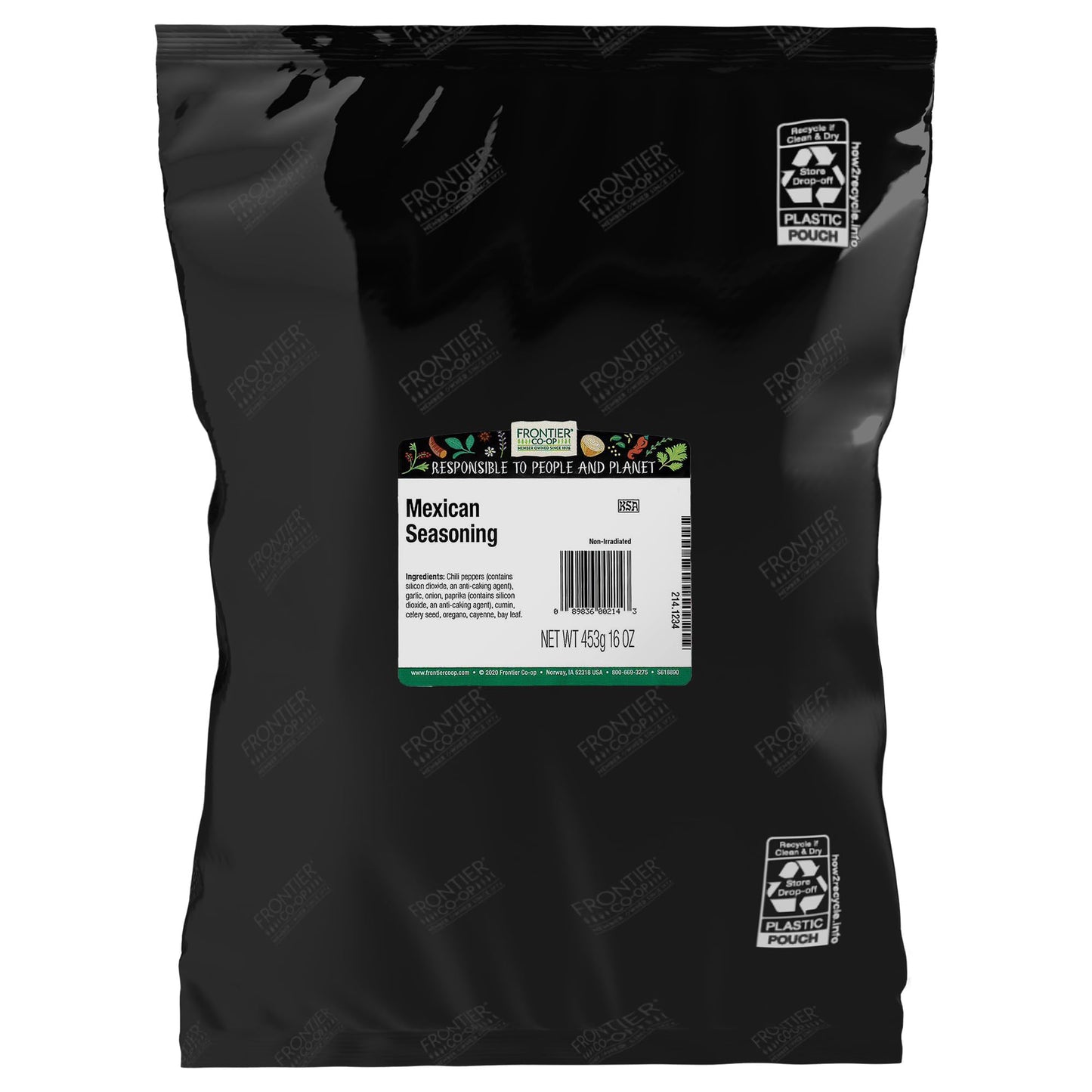 Frontier Co-op Mexican Seasoning Mix, 1-pound Bulk Bag, Salt-free, Rich, Flavorful Heat to Spice up any Dish, Kosher, Non ETO
