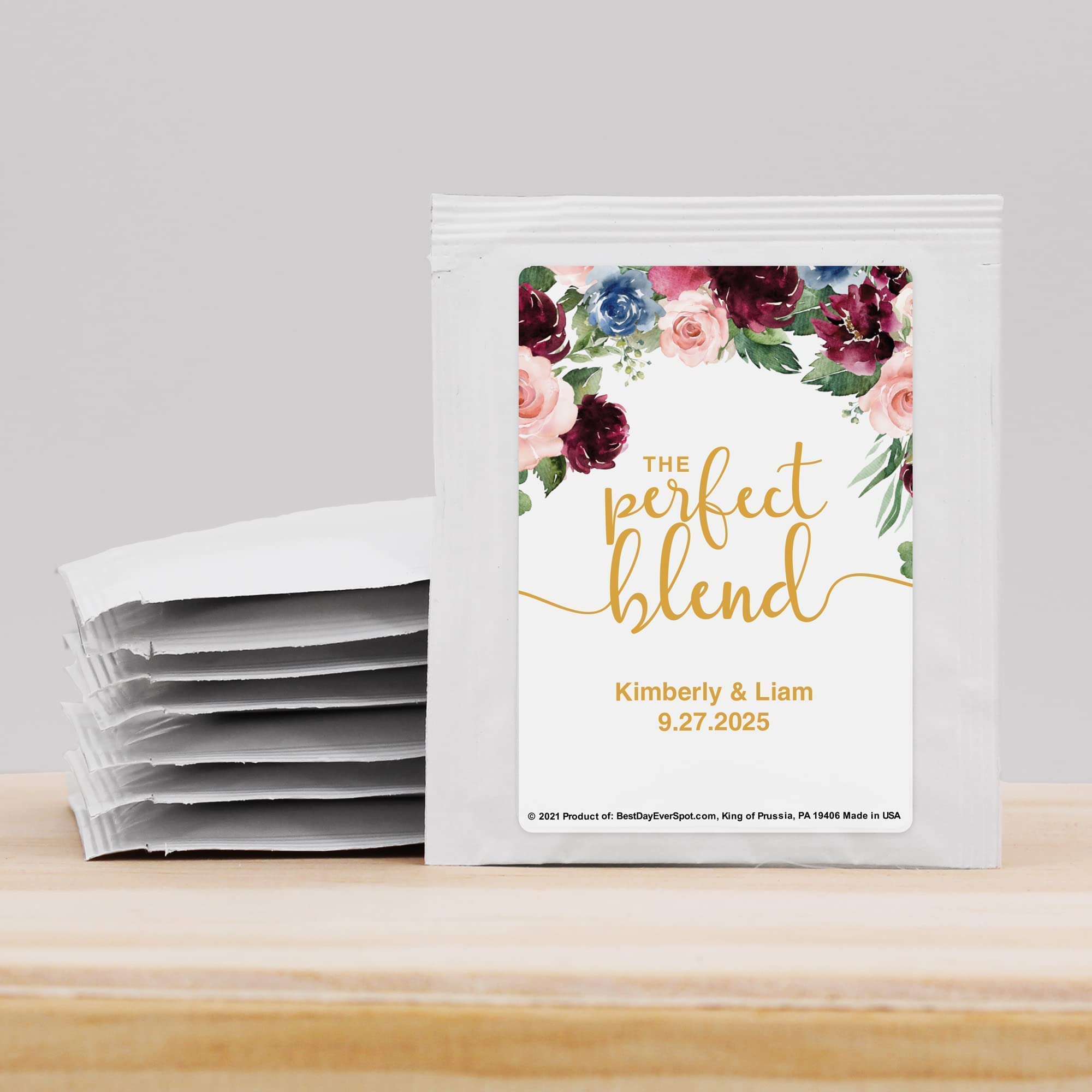 Best Day Ever Spot Tea Party Favors, Perfect Blend Personalized Tea Bags, Tea Bag Favors, Tea Wedding Favor, Tea Favors, Bridal Shower Favors - Set