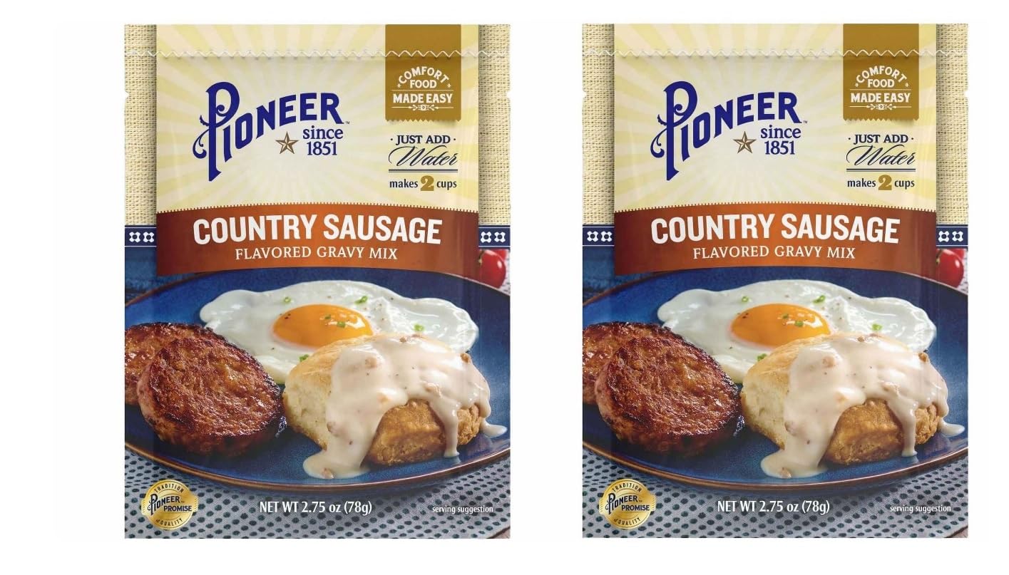 Pioneer Gravy & Seasoning Mixes - 2 packages (Country Sausage 2.75oz)