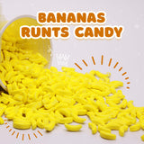 Bananas Runts Candy - about 1200 psc 1.7 LB Hard Candy Bulk Gumball Machine Refills - Banana Candies for Cake Decorations Goody Bags Party Favors