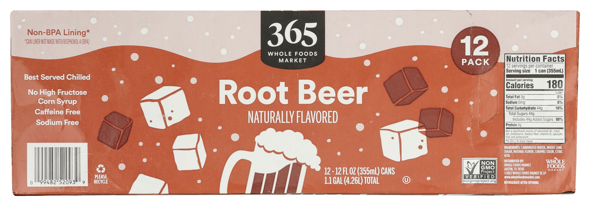 365 by Whole Foods Market, Root Beer, 12 Pack, 12 Fl Oz