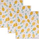 SWEDEdishcloths - Cellulose Sponge Dish Towels - Set of 3 Pineapple Collage Swedish Dish Cloths