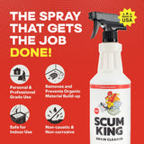 Scum King Drain Cleaner | Fast-Acting Clog Remover & Deodorizer - Liquid Sink, Shower & Garbage Disposal Unclogger | Remove Organic Scum, Hair