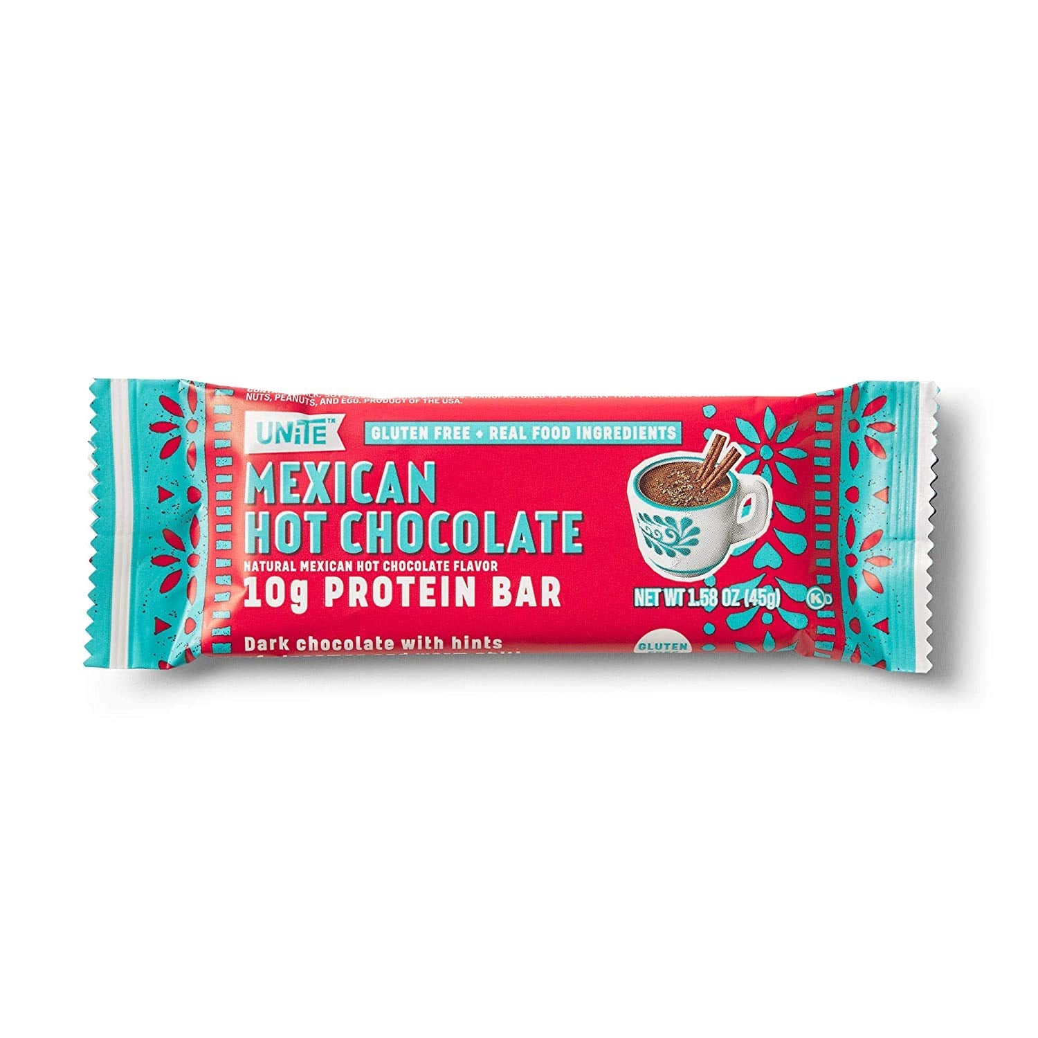 UNiTE Food, Protein Bar, Mexican Hot Chocolate, 1 ct, 1.58 oz bar