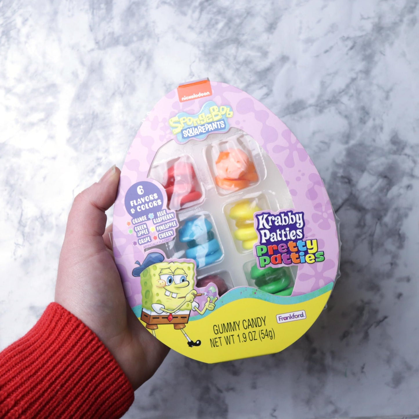 SpongeBob Krabby Patty Gummies, Assorted Rainbow Pretty Patties, Easter Candy Basket Suffer Gift, 1.9 Ounces