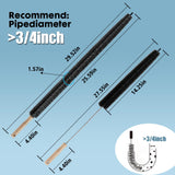 2 Pack Dryer Vent Cleaning Brush, Dryer Vent Cleaner Brush Set, Trap and Duct Lint Remover with Long Flexible Lint Brushes for Deep Cleaning to Remove
