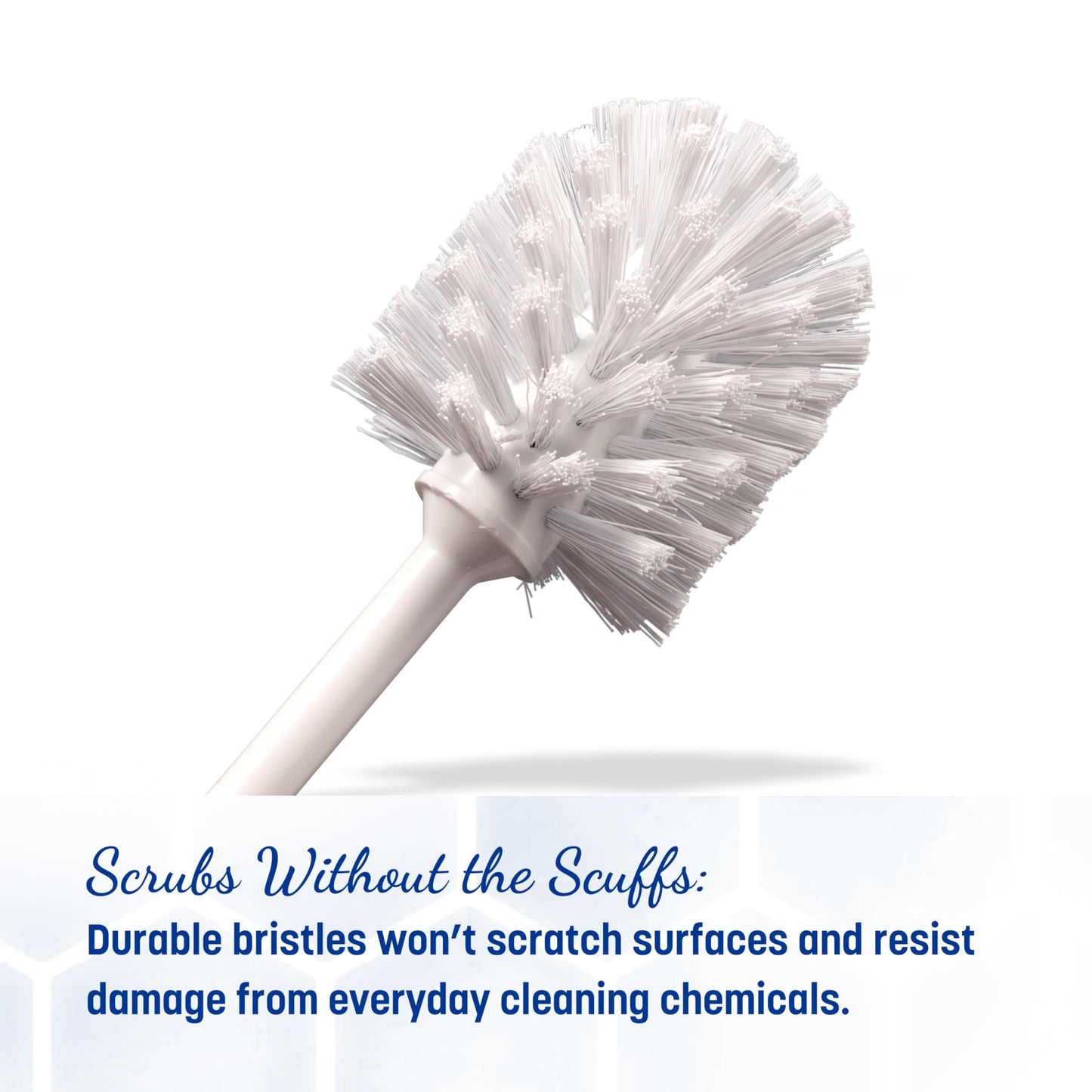 Sparta Flo-Pac Toilet Bowl Brush for Commercial Restrooms, Heavy Duty Toilet Brush with Plastic Handle for Bathrooms, 11 Inches, White
