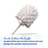 Sparta Flo-Pac Toilet Bowl Brush for Commercial Restrooms, Heavy Duty Toilet Brush with Plastic Handle for Bathrooms, 11 Inches, White