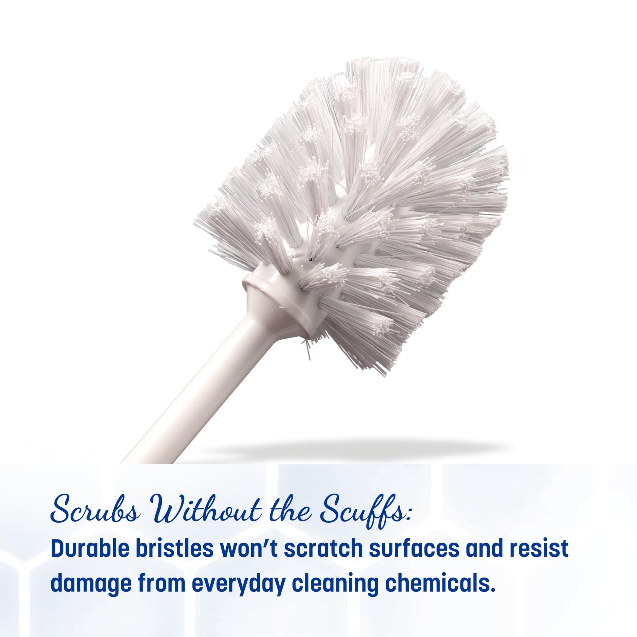 Sparta Flo-Pac Toilet Bowl Brush for Commercial Restrooms, Heavy Duty Toilet Brush with Plastic Handle for Bathrooms, 11 Inches, White