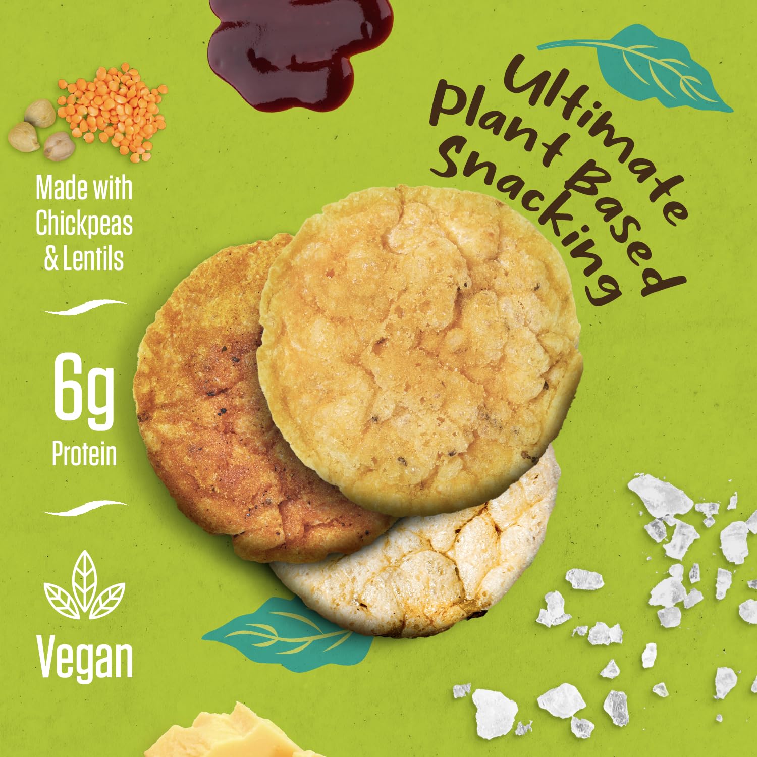 PeaKaPop Veggie Chips - Healthy Lentil Chips Snacks for Adults & Kids with Pea, Lentil & Chickpea Protein - Vegan, Gluten-Free Snack - Small Size 1 oz