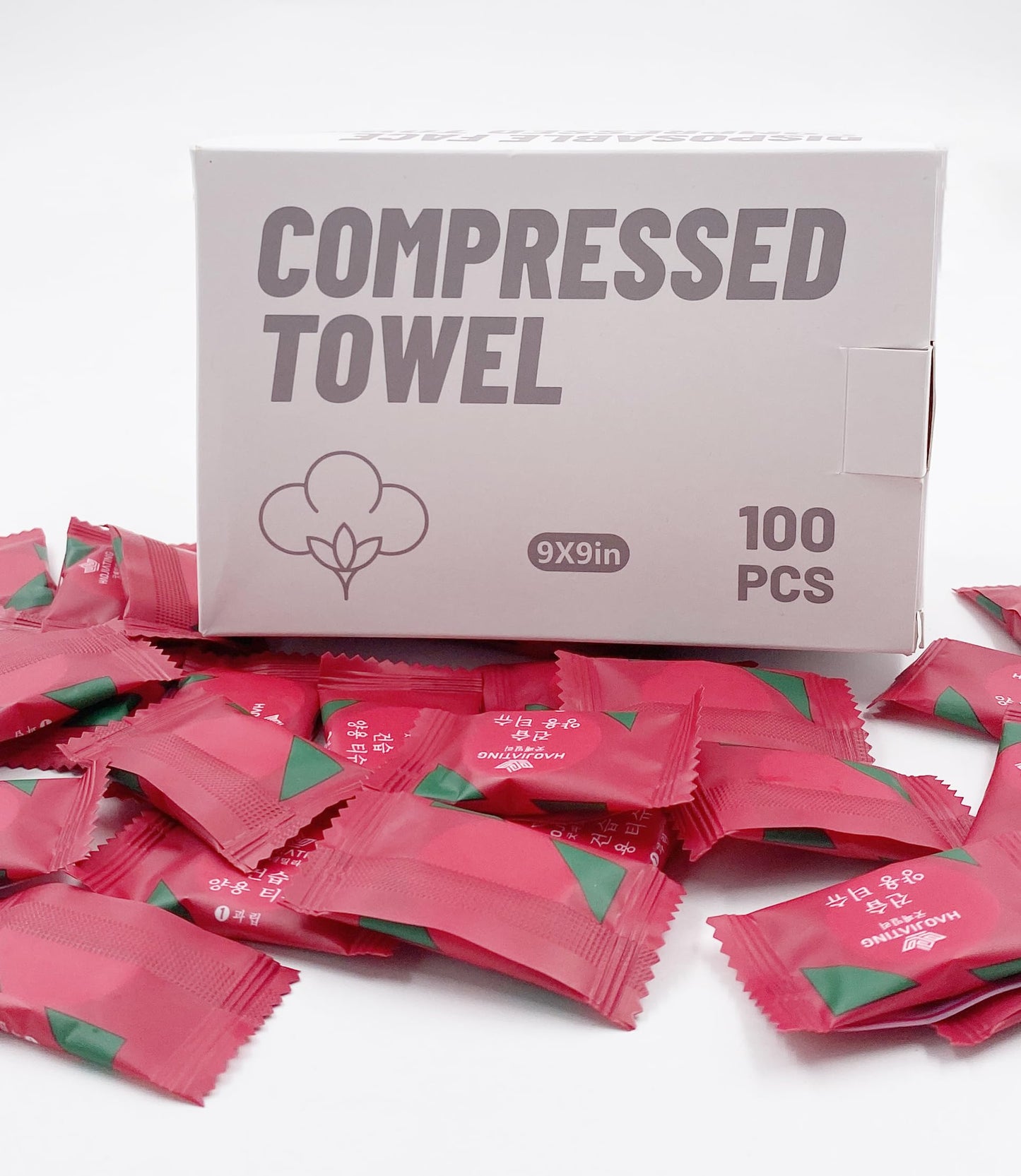 100 Pcs Mini Compressed Towels, Disposable Face Compressed Towel, Compressed Hand Wipe, Camping towel, Portable Compressed Coin Tissue