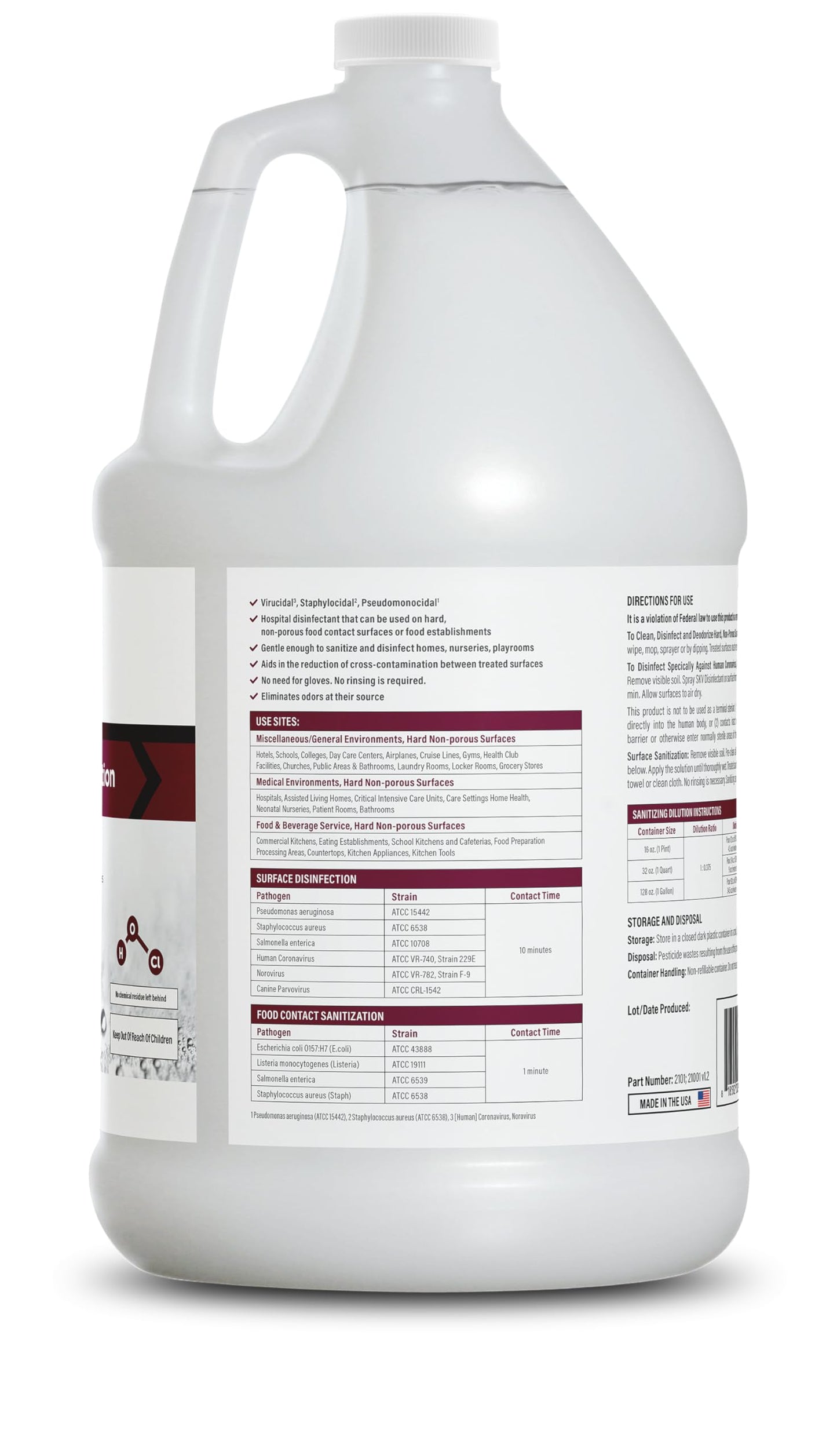 SKV Surface Disinfection and Sanitization | Cleans, Deodorizes, and Disinfects, Made with Hypochlorous Acid and Destroys 99.9% of Viruses