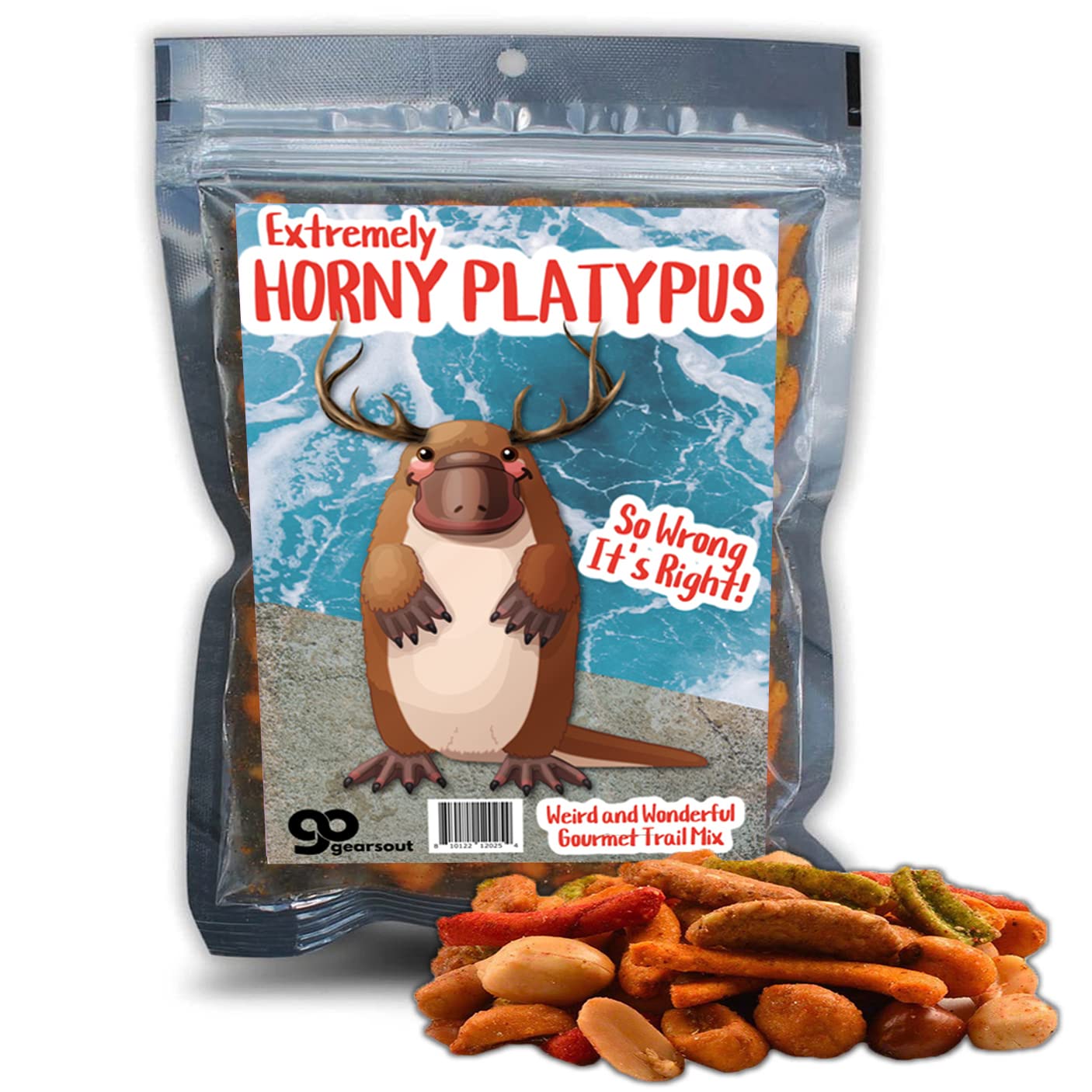 Extremely Horny Platypus Snack Gift - Funny Food Gifts for Adults - Weird Animal Gag Gift for Men - Food Gift Box Filler for Couples - Stocking